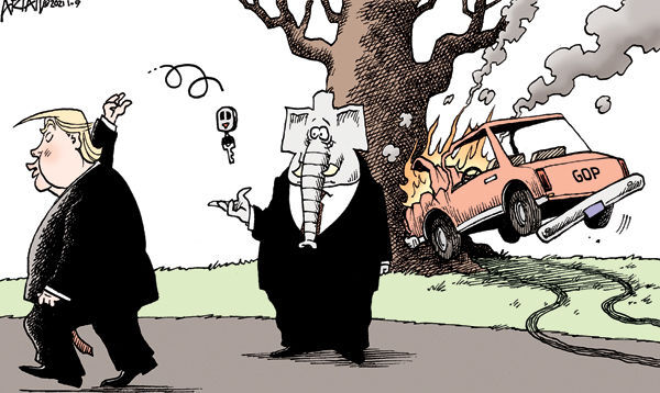 Editorial cartoon published Jan. 12, 2021